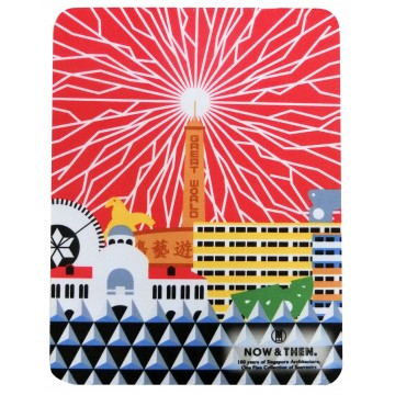 MOUSEPAD 3-IN-1 MICROFIBRE ICONIC ARCHITECTURE RED