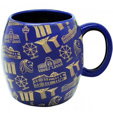 BLUE MUG MOTIF GOLD